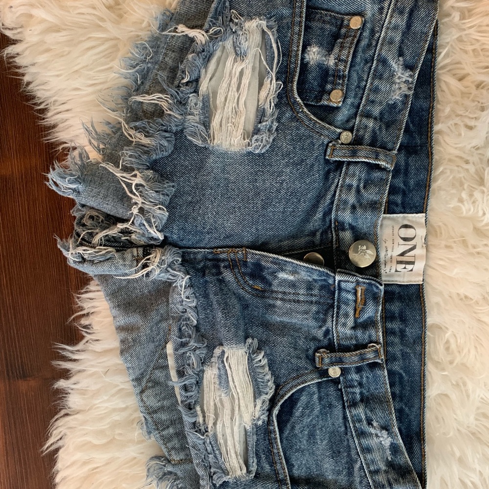 One teaspoons jean shorts